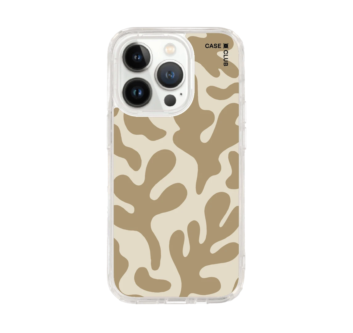 เคสใส iphone 14 pro ปะการังสีน้ำตาลขาว